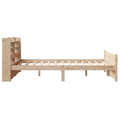 Okvir za krevet s uzglavljem 135 x 190 cm od masivne borovine - Smeđa 135 x 190 cm Cijena