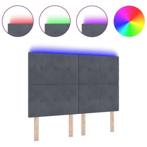 LED Uzglavlje Tamno Sivo 72 cm Baršun Cijena