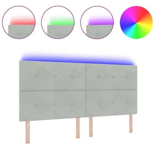 LED Uzglavlje Svjetlosiva 100 cm Baršun Cijena