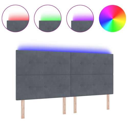 LED uzglavlje Tamno sivo 100 cm Baršun Cijena