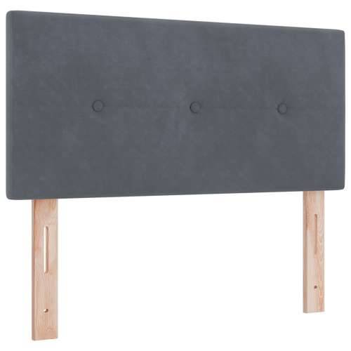 Box Spring Krevet s Madracem Tamno Siva 90x200 cm Baršun Cijena