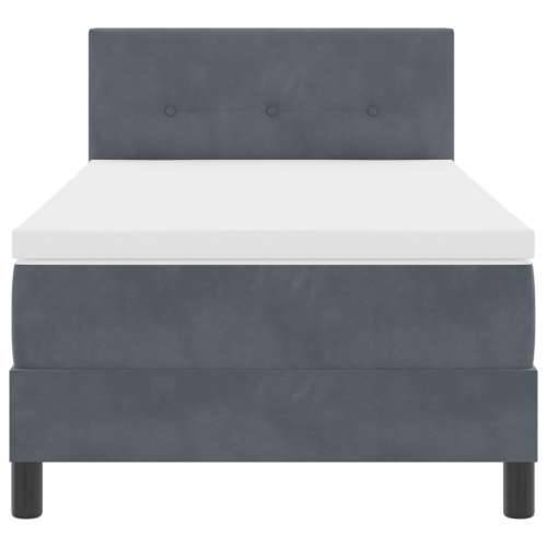 Box Spring Krevet s Madracem Tamno Siva 90x200 cm Baršun Cijena