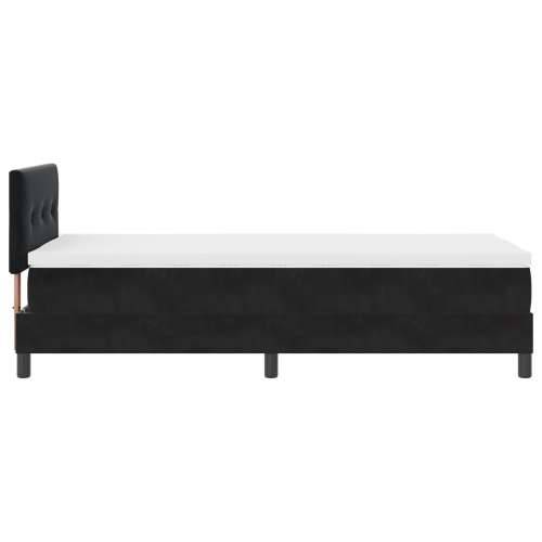 Box Spring Krevet s Madracem Crni 90x200 cm Baršun Cijena