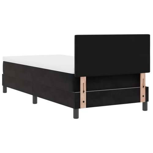 Box Spring Krevet s Madracem Crni 90x200 cm Baršun Cijena