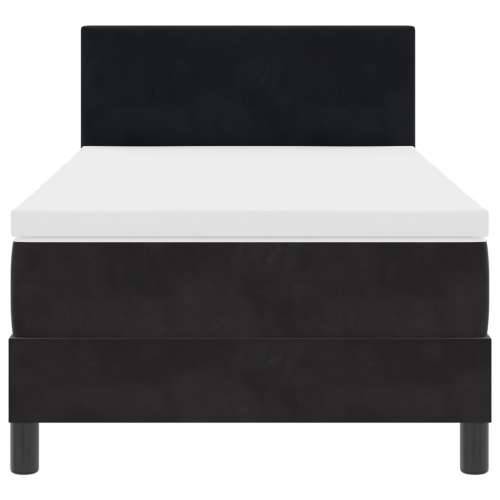 Box Spring Krevet s Madracem Crna 100x200 cm Baršun Cijena