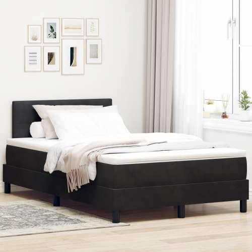 Box Spring Krevet s Madracem Crni 120x200 cm Baršun Cijena