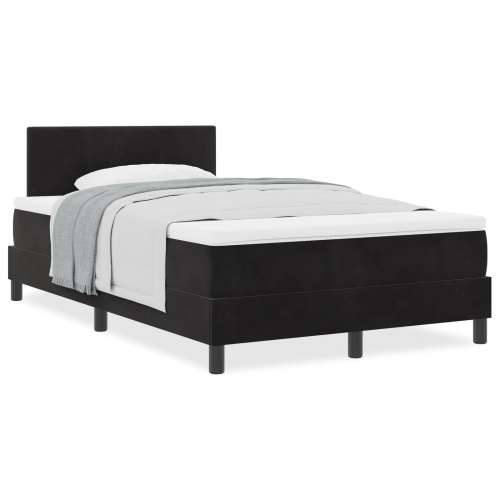 Box Spring Krevet s Madracem Crni 120x200 cm Baršun Cijena
