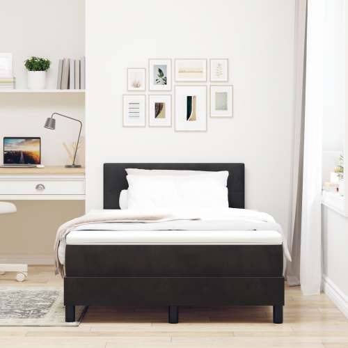 Box Spring Krevet s Madracem Crni 120x200 cm Baršun Cijena