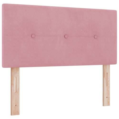 Box Spring Krevet s Madracem Ružičasta 120x200 cm Baršun Cijena