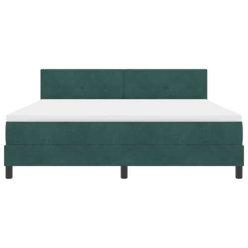Box Spring Krevet s Madracem Tamno Zelena Super King Baršun Cijena