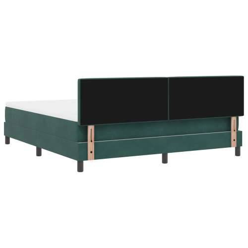 Box Spring Krevet s Madracem Tamno Zelena Super King Baršun Cijena