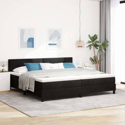Box Spring Krevet s Madracem Crni 200x200 cm Baršun Cijena