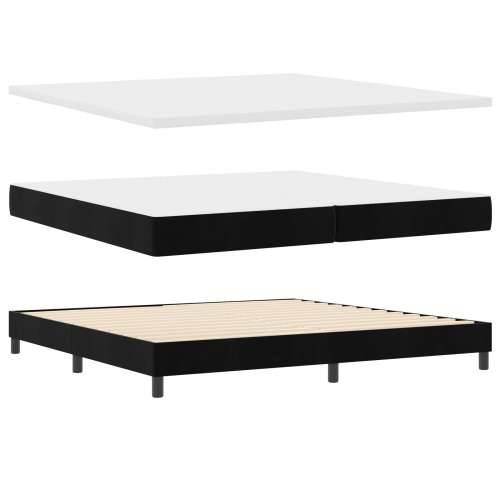 Box Spring Krevet s Madracem Crni 200x200 cm Baršun Cijena
