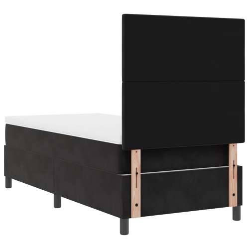 Box Springs Krevet s Madracem Crni 100x200 cm Baršun Cijena