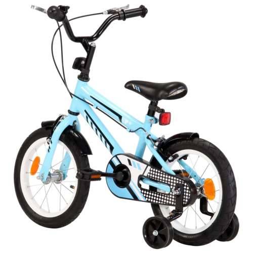 Dječji bicikl 14 inča crno-plavi Cijena