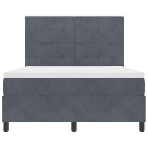 Box Spring Krevet s Dušekom Tamno Siva 140x200 cm Baršun Cijena