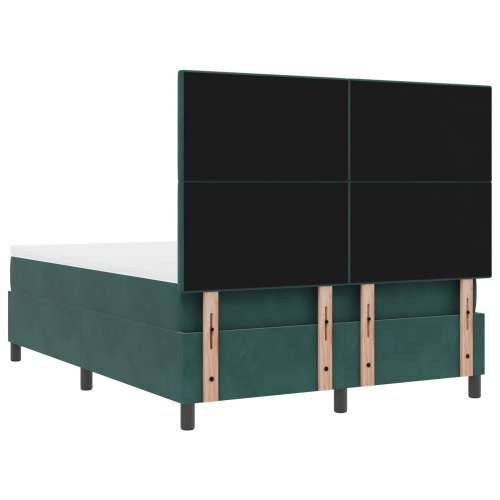 Box Spring Krevet s Madracem Tamnozelena 140x200 cm Baršun Cijena