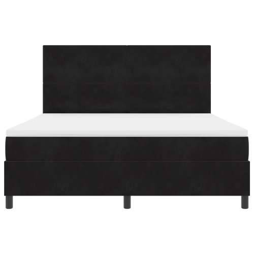 Box Spring Krevet s Madracem Crni Super King Baršun Cijena