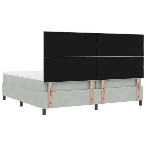 Kutna Prolazna Krevet sa Madracem Svjetlosiva 200x200 cm Baršun Cijena