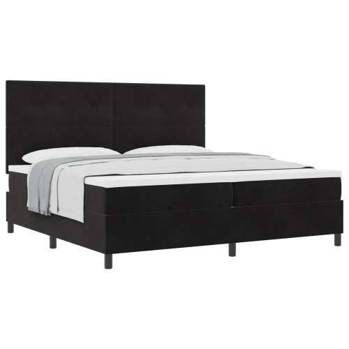 Box Spring Krevet s Madracem Crni 200x200 cm Baršun Cijena