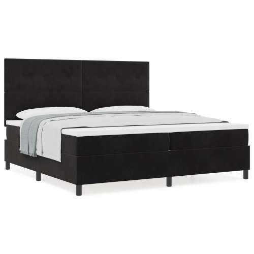 Box Spring Krevet s Madracem Crni 200x200 cm Baršun Cijena