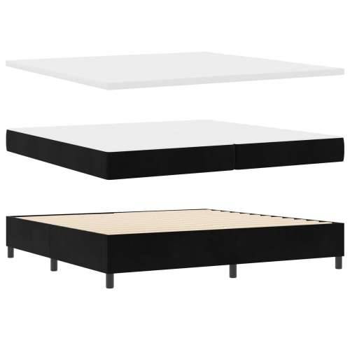 Box Spring Krevet s Madracem Crni 200x200 cm Baršun Cijena