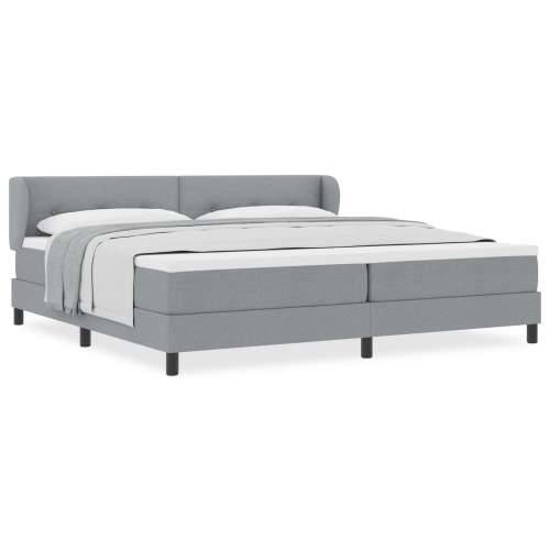 Krevet s uzglavljem i madracem Svjetlosiva 200x200 cm Tkanina Cijena