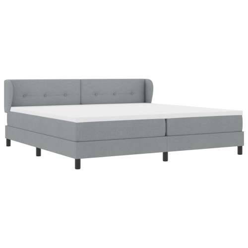Krevet s uzglavljem i madracem Svjetlosiva 200x200 cm Tkanina Cijena