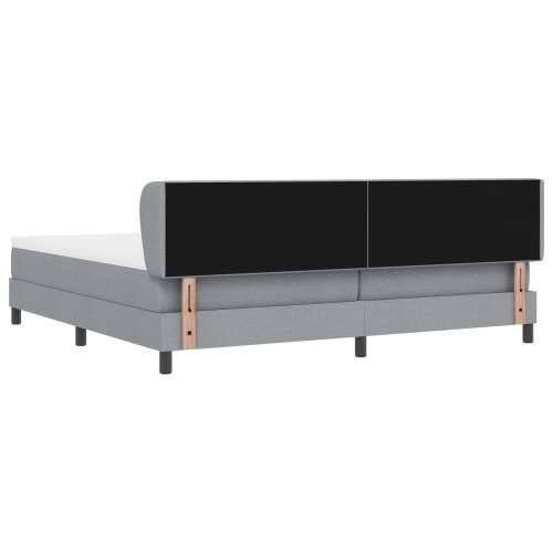 Krevet s uzglavljem i madracem Svjetlosiva 200x200 cm Tkanina Cijena