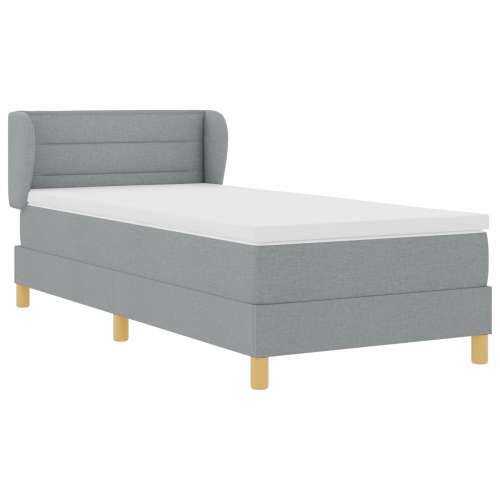 Box Spring Krevet s Madracem Svjetlosiva 90x200 cm Tkanina Cijena
