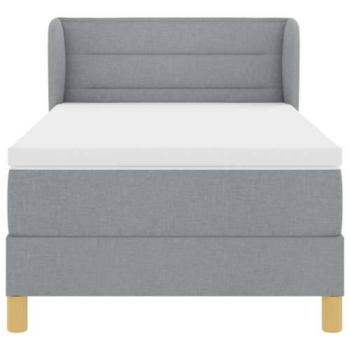 Box Spring Krevet s Madracem Svjetlosiva 90x200 cm Tkanina Cijena