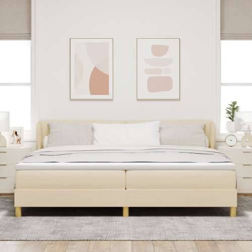 Krevet s podlogom i madracem Krem 200x200 cm Tkanina Cijena