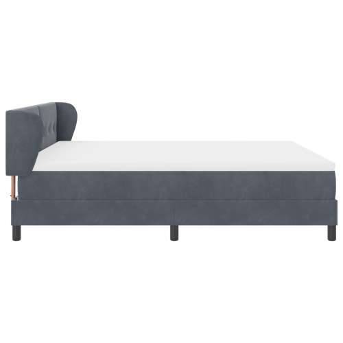 Box Spring krevet s madracem tamno sivi 180x200 cm baršun Cijena