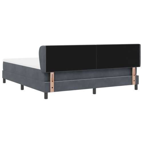 Box Spring krevet s madracem tamno sivi 180x200 cm baršun Cijena