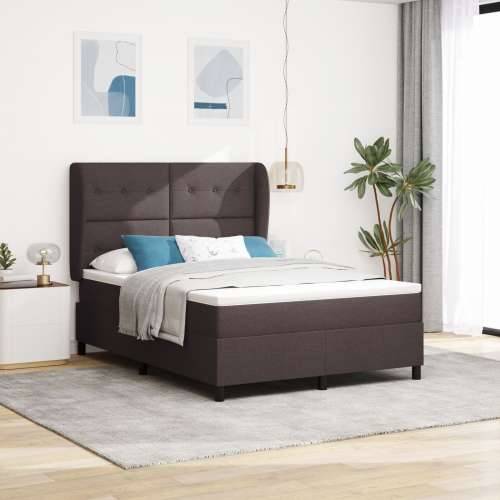 Box Spring krevet s madracem - Tamnosmeđi, 160x200 cm tkanina Cijena