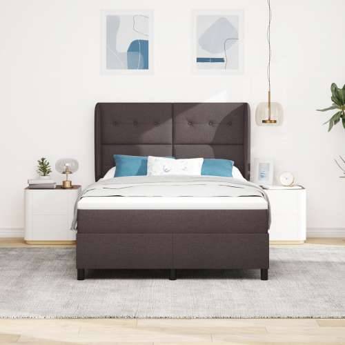 Box Spring krevet s madracem - Tamnosmeđi, 160x200 cm tkanina Cijena