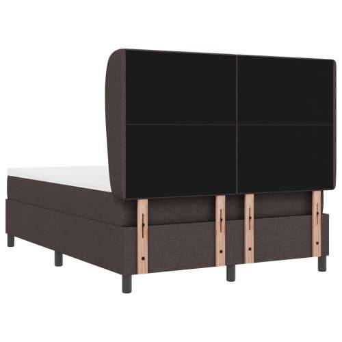 Box Spring krevet s madracem - Tamnosmeđi, 160x200 cm tkanina Cijena
