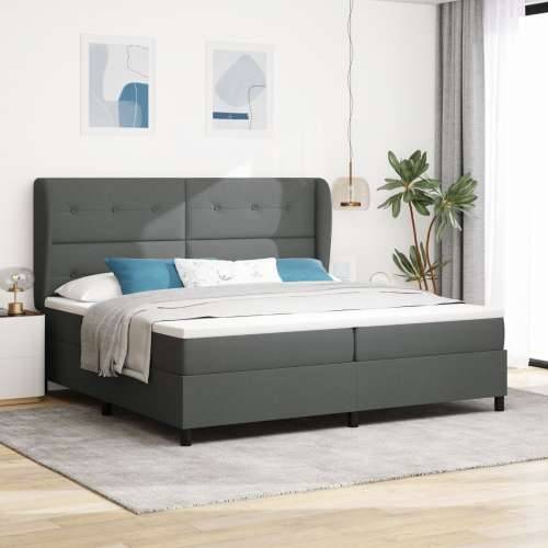 Box Spring krevet s madracem u tamno sivoj, 200x200 cm tkanina Cijena