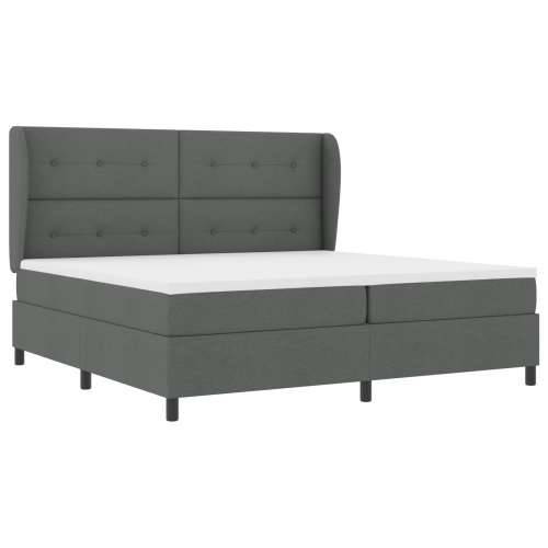 Box Spring krevet s madracem u tamno sivoj, 200x200 cm tkanina Cijena