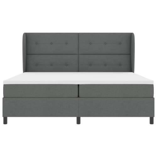 Box Spring krevet s madracem u tamno sivoj, 200x200 cm tkanina Cijena