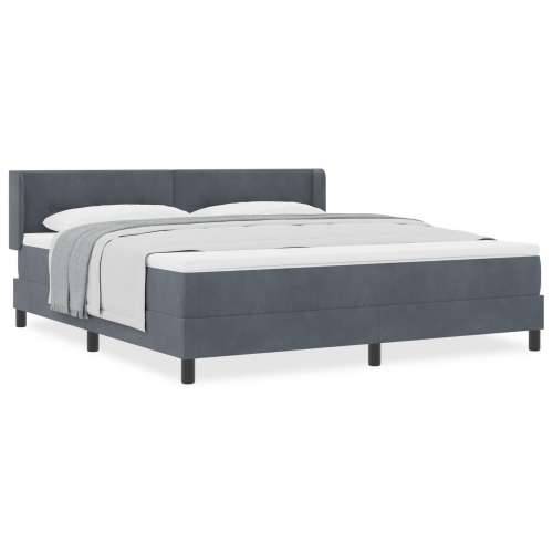 Box Spring Krevet s Madracem Tamno Siva 180x200 cm Baršun Cijena