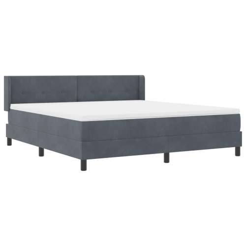 Box Spring Krevet s Madracem Tamno Siva 180x200 cm Baršun Cijena