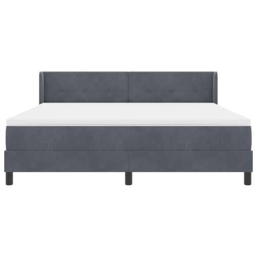 Box Spring Krevet s Madracem Tamno Siva 180x200 cm Baršun Cijena