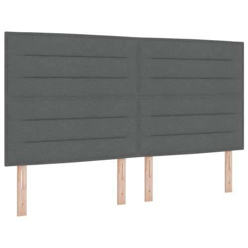 Kutna podnica s madracem tamno siva 200x200 cm tkanina Cijena