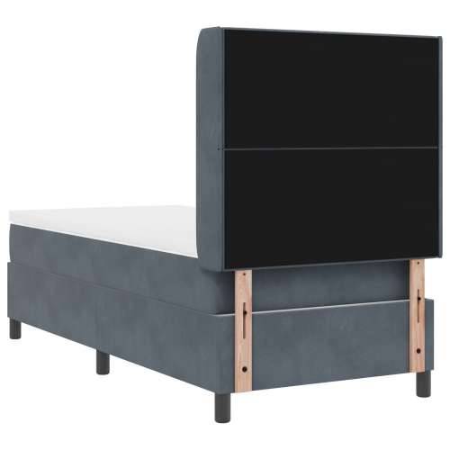 Čvrsti krevet s madracem Tamno siva 100x200 cm Baršun Cijena
