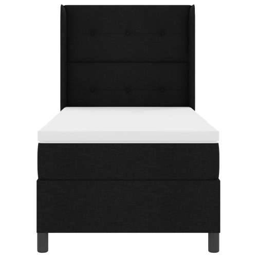Box Spring Krevet s Madracem & LED Crni 90x200 cm Tkanina Cijena