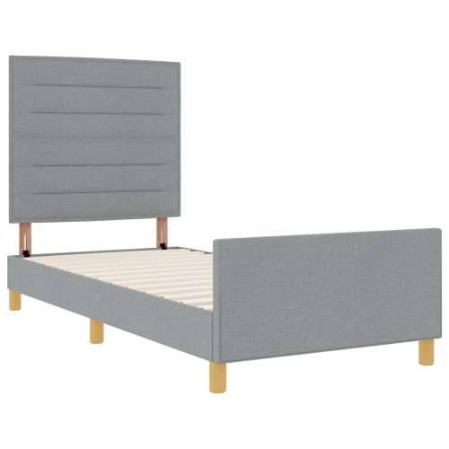 Krevetna konstrukcija Svjetlosiva 80x200 cm Tkanina Cijena