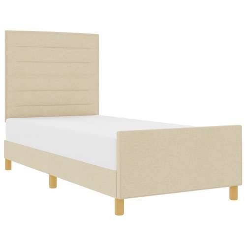 Krem Krevetna Okvir 90x190 cm Tkanina Cijena