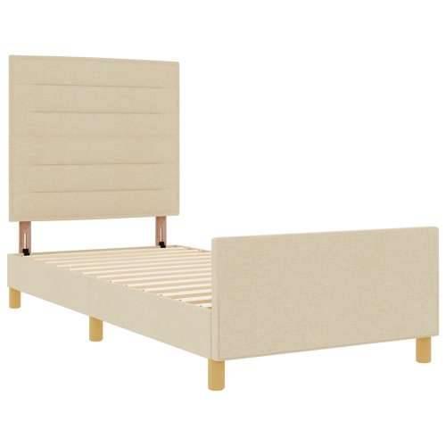 Krem Krevetna Okvir 90x190 cm Tkanina Cijena
