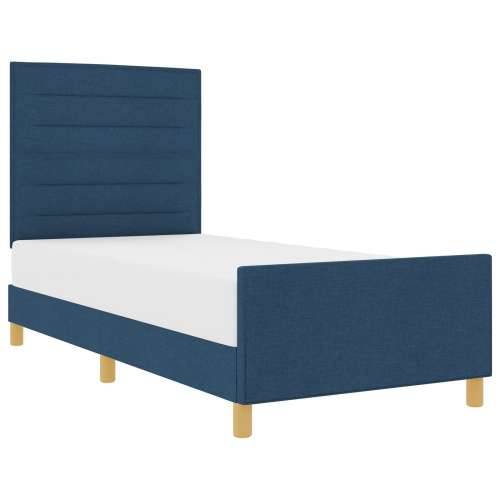 Plavi Krevet Okvir 90x200 cm Tkanina Cijena